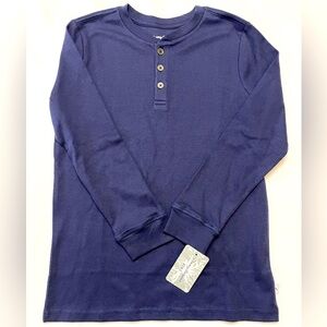 NWT Tommy Bahama Navy Henley Long Sleeve Shirt